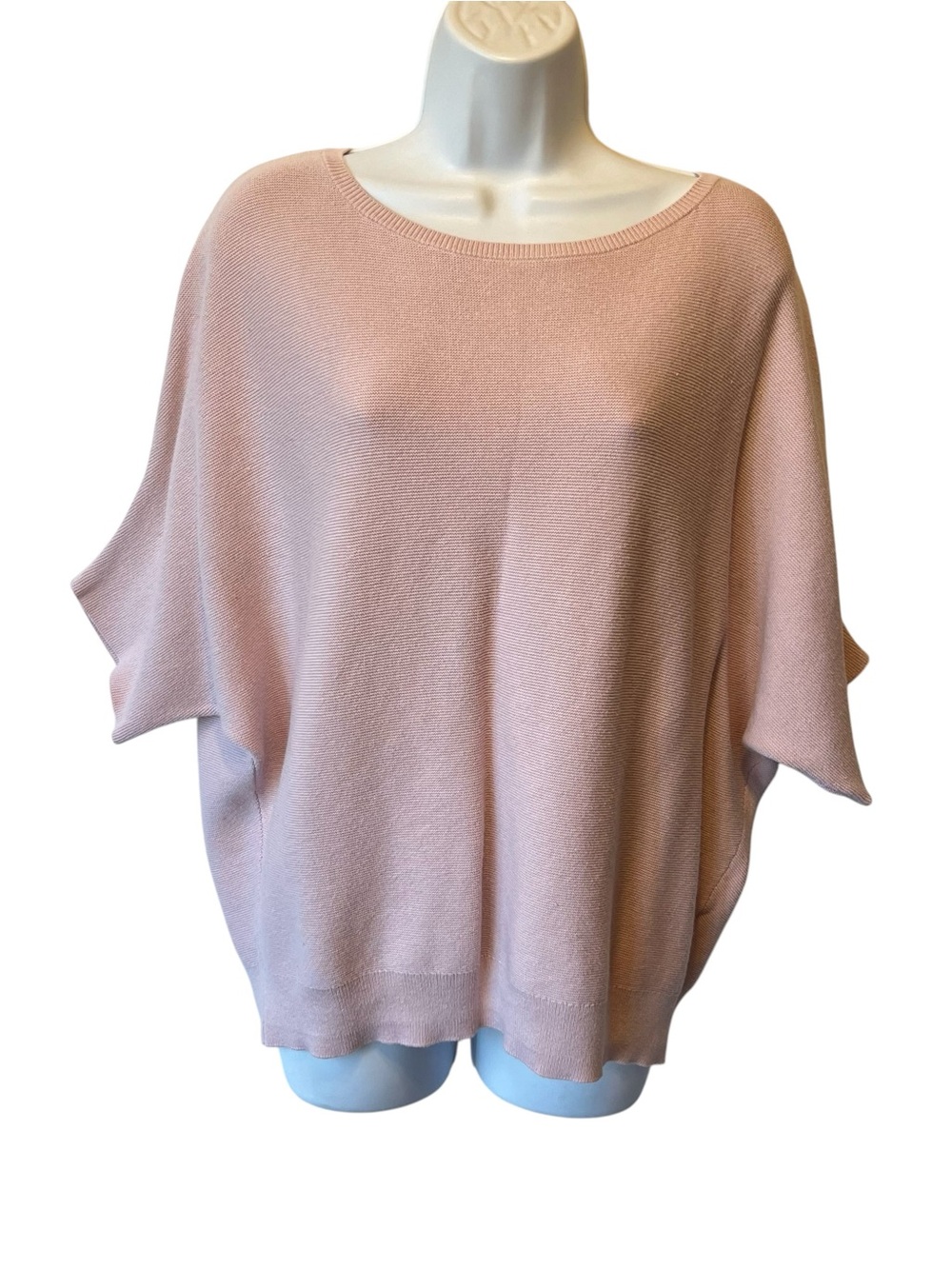 Quince sweater L Cotton Cashmere Dolman Sugar Stone Pink Organic Short Sleeves